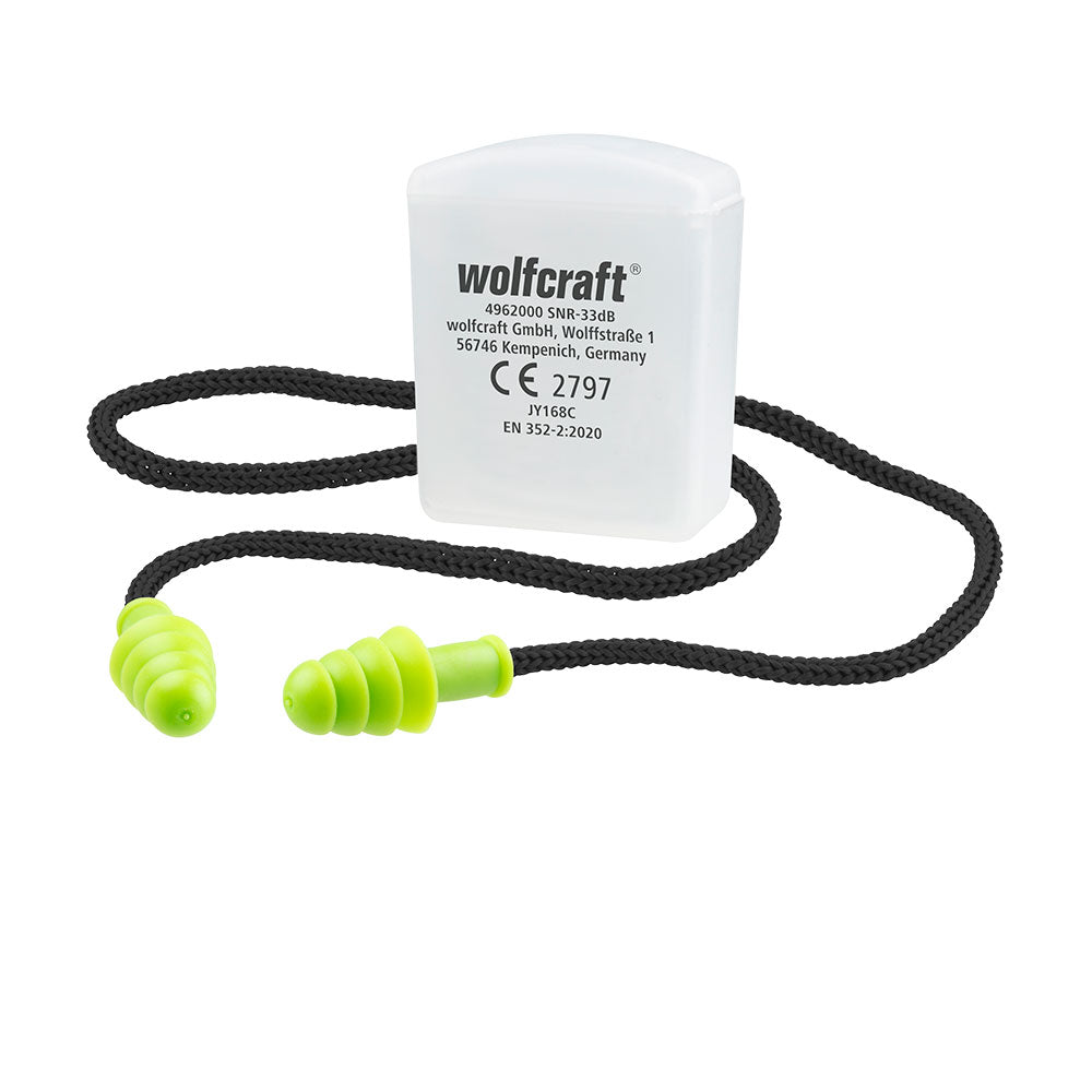 WOLFCRAFT 1 PAR DE TAPONES CON CORDÓN Y ESTUCHE